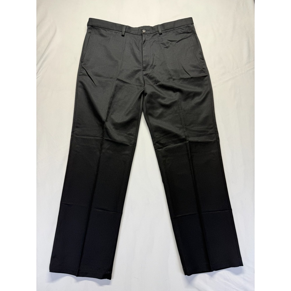 Haggar Dress Pants Mens 40x32 Black Classic Fit Office Formal Business Wear